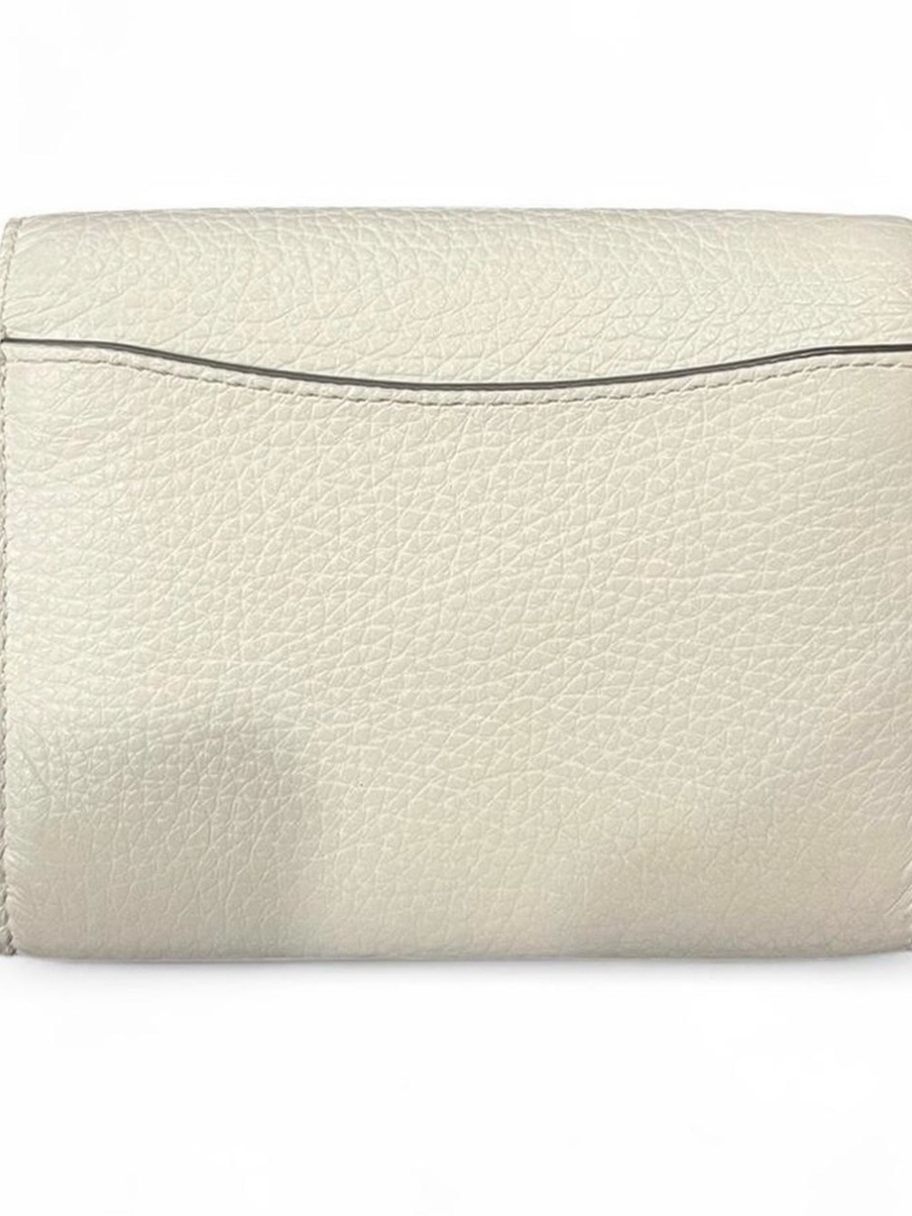 Coach Pebbled Leather Envelope Wallet - Ivory Cream - Picture 3 of 4